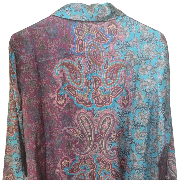 Soft Surrounding 100% Silk Lilit Blouse Size L  NWOT - Picture 7 of 16